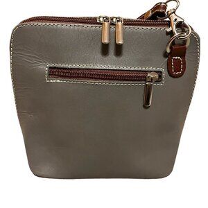 Italian Genuine Leather Vera Pelle Small Minimalist Crossbody Handbag